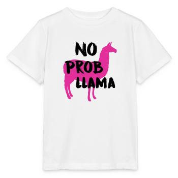 No prob llama - Stanley/Stella Kinder T-Shirt MINI CREATOR  - Weiß - Vorne - Maike (125cm)