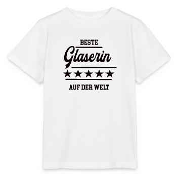 Beste Glaserin der Welt weltbeste Meisterin Chefin - Stanley/Stella Kinder T-Shirt MINI CREATOR  - Weiß - Vorne - Maike (125cm)