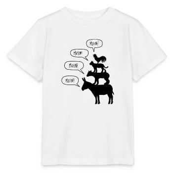 Bremer Stadtmusikanten Märchen Gebrüder Grimm - Stanley/Stella Kinder T-Shirt MINI CREATOR  - Weiß - Vorne - Maike (125cm)