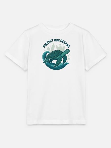 Protect Our Oceans - Stanley/Stella Kinder T-Shirt MINI CREATOR - Weiß