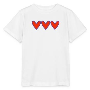 HERZ. ICH LIEBE DICH. NUR LIEBE. LIEBE. ICH LIEBE DICH - Stanley/Stella Kinder T-Shirt MINI CREATOR  - Weiß - Vorne - Maike (125cm)