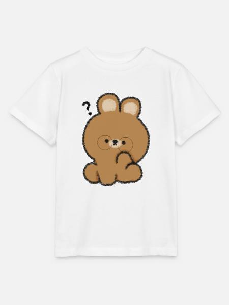 Neugieriger Hase - Stanley/Stella Kinder T-Shirt MINI CREATOR - Weiß