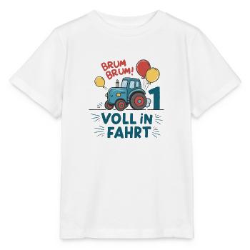 Cool Tractor 1st Birthday: Best Selling Gift! - Stanley/Stella MINI CREATOR Kids’ T-Shirt - white - Front - Maike (125cm)