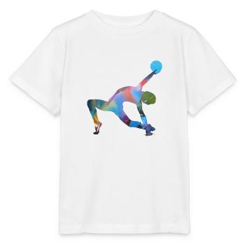Gymnast, yoga, sports, exercises, dancing, gymnastics - Stanley/Stella MINI CREATOR Kids’ T-Shirt - white - Front - Maike (125cm)