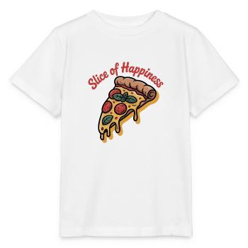 Slice of Happiness - Pizza - Stanley/Stella Kinder T-Shirt MINI CREATOR  - Weiß - Vorne - Maike (125cm)