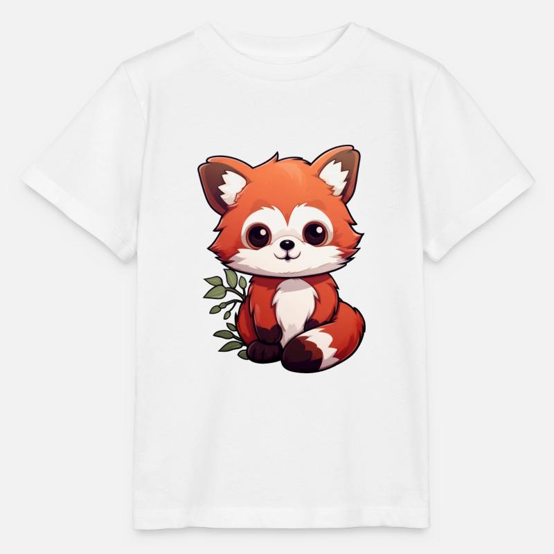 Panda roux Petit Panda - T-shirt bio MINI CREATOR Stanley/Stella Enfant - blanc
