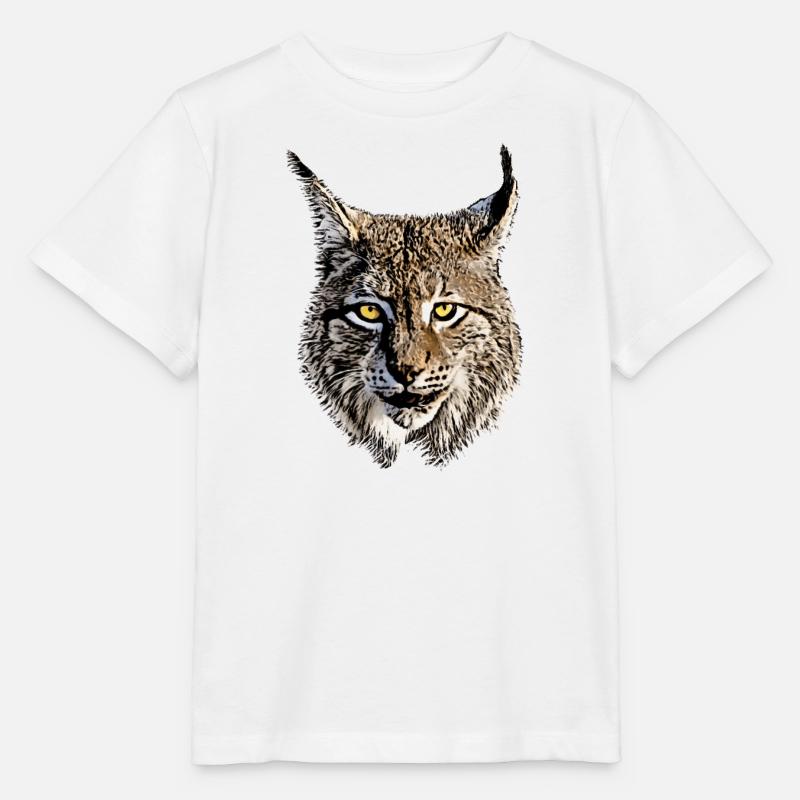 Luchs Raubkatze Raubtier Tier coole Katze Lynx - Stanley/Stella Kinder T-Shirt MINI CREATOR  - Weiß