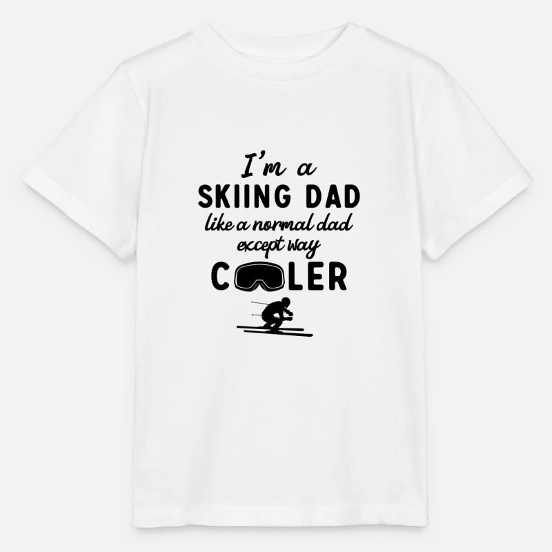 I m a Skiing Dad - Stanley/Stella MINI CREATOR Kids’ T-Shirt - white