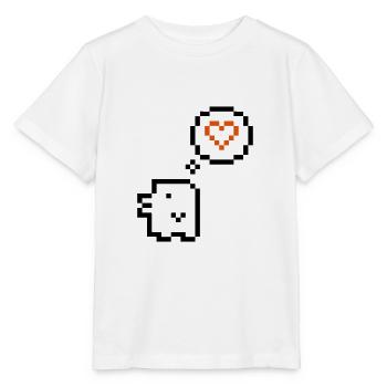 Retro 8 bit pixel love - Stanley/Stella MINI CREATOR Kids’ T-Shirt - white - Front - Maike (125cm)