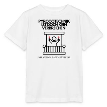 Pyrotechnik ist doch kein Verbrechen Lustiges Meme - Stanley/Stella Kinder T-Shirt MINI CREATOR  - Weiß - Vorne - Maike (125cm)