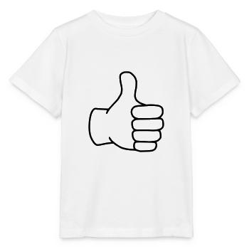 Emoji Daumen hoch Skizze schwarz - Stanley/Stella MINI CREATOR Kids’ T-Shirt - white - Front - Maike (125cm)