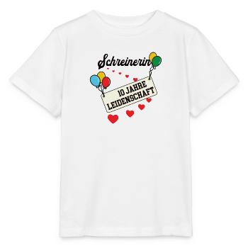 Schreinerin 10 Jahre Jubiläum 10. jähriges Jubi - Stanley/Stella Kinder T-Shirt MINI CREATOR  - Weiß - Vorne - Maike (125cm)