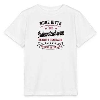 Geographie Lehrerin in Erdkunde Erdkundelehrerin - Stanley/Stella Kinder T-Shirt MINI CREATOR  - Weiß - Vorne - Maike (125cm)
