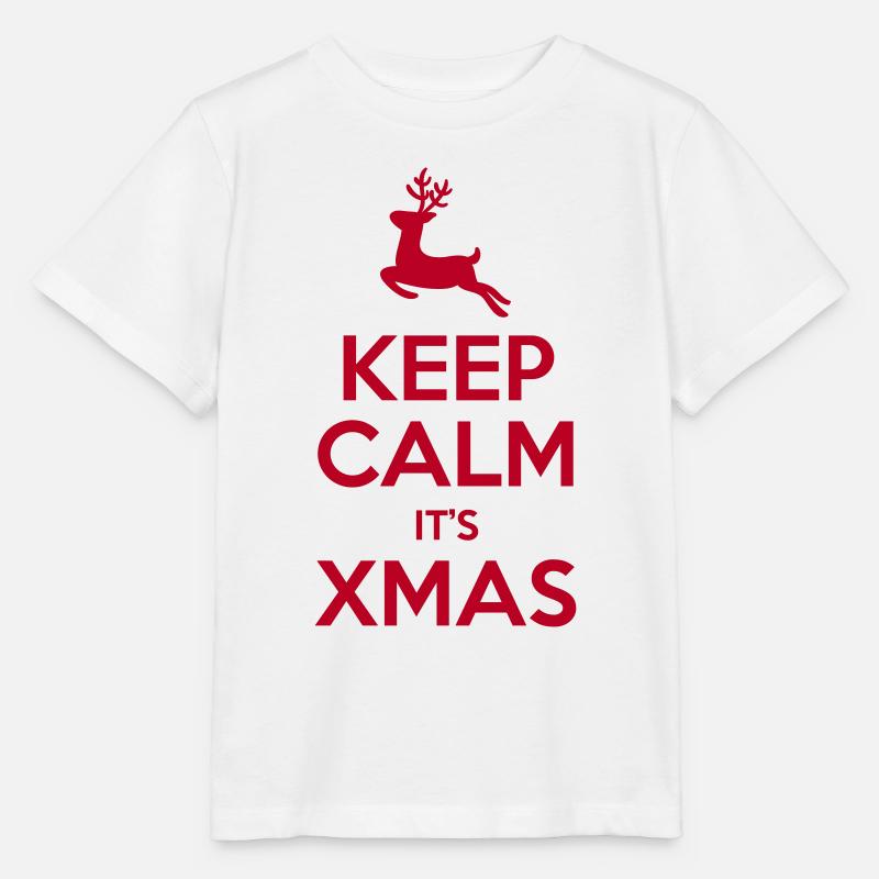 Keep Calm It's Xmas - T-shirt bio MINI CREATOR Stanley/Stella Enfant - blanc
