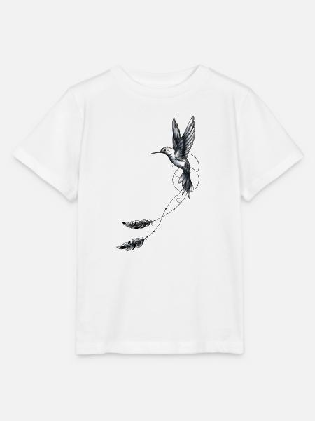 Geometrie der Kolibri-Federn - Stanley/Stella Kinder T-Shirt MINI CREATOR - Weiß