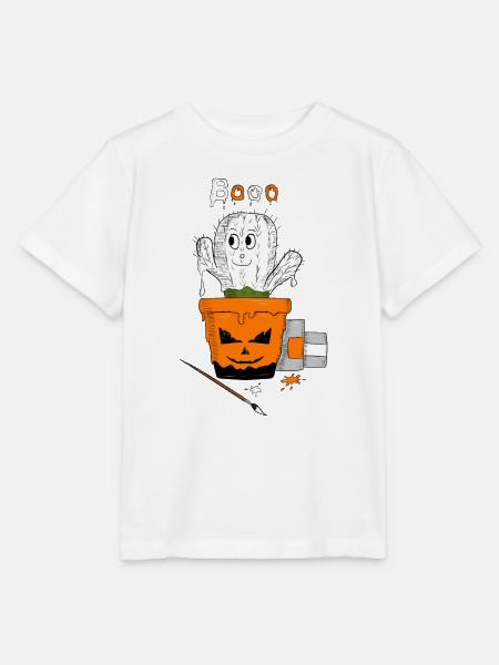 Halloweenkaktus - Stanley/Stella Kinder T-Shirt MINI CREATOR - Weiß
