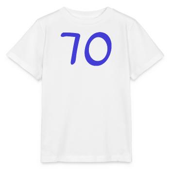 70. 70 ANS. 70e ANNIVERSAIRE. ANNIVERSAIRE 70 ANS. - T-shirt bio MINI CREATOR Stanley/Stella Enfant - blanc - Devant - Maike (125cm)