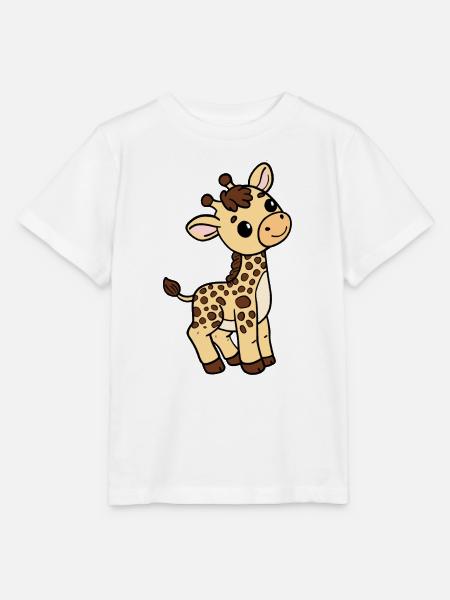 Giraffe - Stanley/Stella Kinder T-Shirt MINI CREATOR  - Weiß