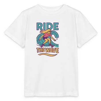 Surfen & Scrollen Thema T-Shirt - Stanley/Stella Kinder T-Shirt MINI CREATOR  - Weiß - Vorne - Maike (125cm)