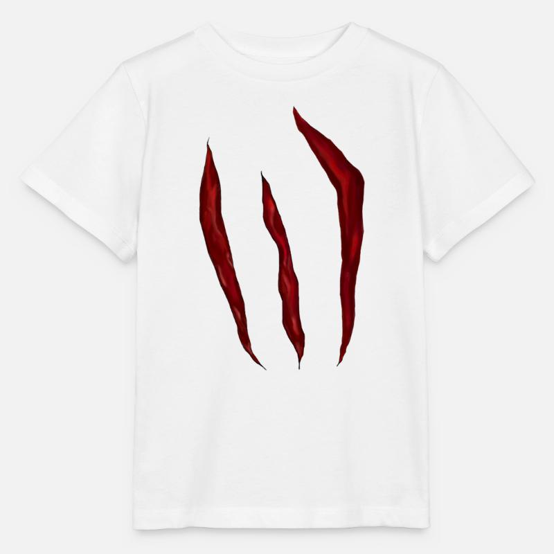 Rayures rouge sang - T-shirt bio MINI CREATOR Stanley/Stella Enfant - blanc
