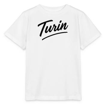 Turin Script Handlettering - Stanley/Stella Kinder T-Shirt MINI CREATOR  - Weiß - Vorne - Maike (125cm)