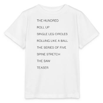 Der Hundert-Teaser – Liste der Übungen - Stanley/Stella Kinder T-Shirt MINI CREATOR  - Weiß - Vorne - Maike (125cm)