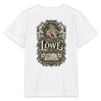  Sternzeichen Löwe – Mutig & Charismatisch - Stanley/Stella Kinder T-Shirt MINI CREATOR  - Weiß - Vorne - Maike (125cm)