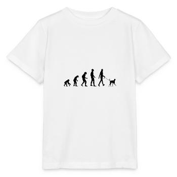 Hundehalter Hund Evolution - Stanley/Stella Kinder T-Shirt MINI CREATOR  - Weiß - Vorne - Maike (125cm)