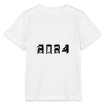 2024 Silvester Neujahr schwarz - Stanley/Stella Kinder T-Shirt MINI CREATOR  - Weiß - Vorne - Maike (125cm)