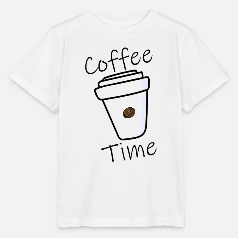 Heure du café - T-shirt bio MINI CREATOR Stanley/Stella Enfant - blanc
