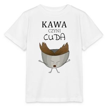 Kaffee wirkt Wunder - Stanley/Stella Kinder T-Shirt MINI CREATOR  - Weiß - Vorne - Maike (125cm)