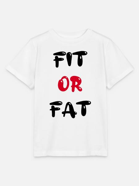 fit or fat - Stanley/Stella Kinder T-Shirt MINI CREATOR  - Weiß