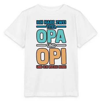 J’ai deux titres : Papi et Maman - T-shirt bio MINI CREATOR Stanley/Stella Enfant - blanc - Devant - Maike (125cm)