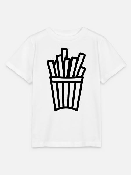 Pommes frites - Stanley/Stella Kinder T-Shirt MINI CREATOR  - Weiß