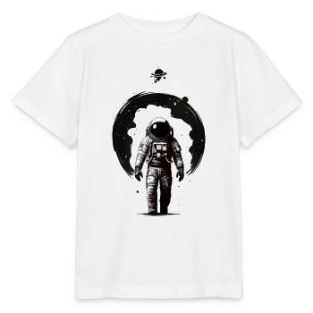 ASTRONAUT IM WELTRAUM AUF DEM WEG AUS DEM SCHWARZEN LOCH - Stanley/Stella Kinder T-Shirt MINI CREATOR  - Weiß - Vorne - Maike (125cm)
