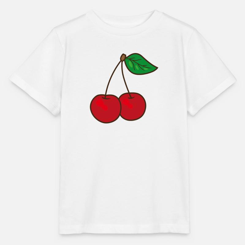 Kirsche - Stanley/Stella Kinder T-Shirt MINI CREATOR - Weiß
