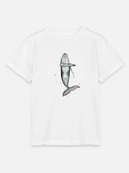 Wal in Aquarell - Stanley/Stella Kinder T-Shirt MINI CREATOR - Weiß