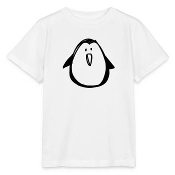 Pinguin - Zeichnung - Stanley/Stella Kinder T-Shirt MINI CREATOR  - Weiß - Vorne - Maike (125cm)