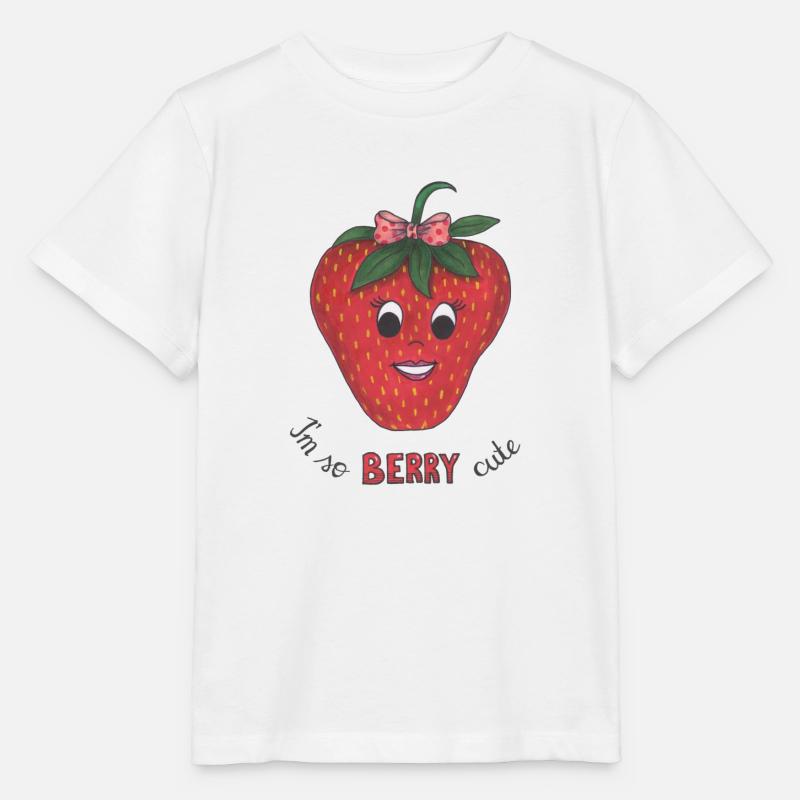 Erdbeere - Stanley/Stella Kinder T-Shirt MINI CREATOR  - Weiß