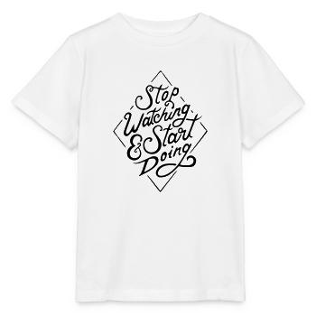 arrêter de regarder - T-shirt bio MINI CREATOR Stanley/Stella Enfant - blanc - Devant - Maike (125cm)