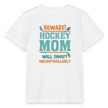 Passen Sie auf, dass Hockey-Mamma unkontrolliert schreit - Stanley/Stella Kinder T-Shirt MINI CREATOR  - Weiß - Vorne - Maike (125cm)