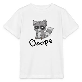 Raton laveur drôle débarrouillé maladroit ours doux - T-shirt bio MINI CREATOR Stanley/Stella Enfant - blanc - Devant - Maike (125cm)