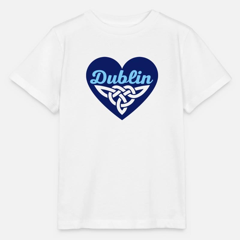 Cœur celtique de Dublin - T-shirt bio MINI CREATOR Stanley/Stella Enfant - blanc