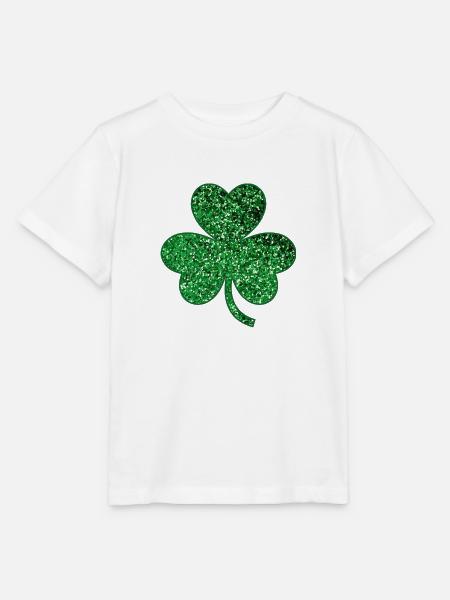 st.patricks day, irland, ireland, klee,glitzer - Stanley/Stella Kinder T-Shirt MINI CREATOR  - Weiß