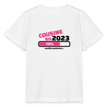 annonce cousine en 2023 veuillez patienter - T-shirt bio MINI CREATOR Stanley/Stella Enfant - blanc - Devant - Maike (125cm)