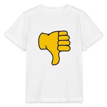 Emoji Pouce vers le bas Couleur de l’esquisse - T-shirt bio MINI CREATOR Stanley/Stella Enfant - blanc - Devant - Maike (125cm)