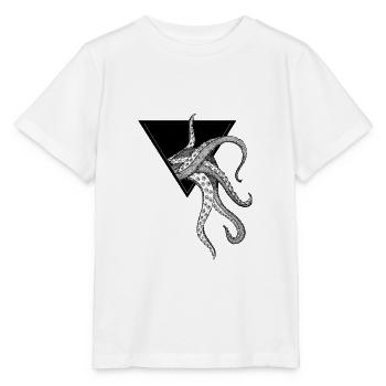 Krake - Stanley/Stella Kinder T-Shirt MINI CREATOR  - Weiß - Vorne - Maike (125cm)