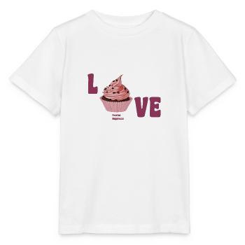 Love, Muffin, Frosted Happiness - Stanley/Stella MINI CREATOR Kids’ T-Shirt - white - Front - Maike (125cm)