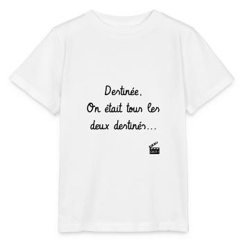 Destinée, on était tous les 2 destinés. Père Noël - T-shirt bio MINI CREATOR Stanley/Stella Enfant - blanc - Devant - Maike (125cm)