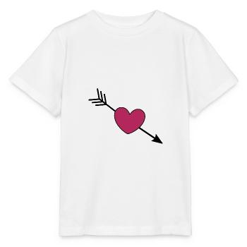 coeur violet coeurs violet rouge saint valentin - T-shirt bio MINI CREATOR Stanley/Stella Enfant - blanc - Devant - Maike (125cm)